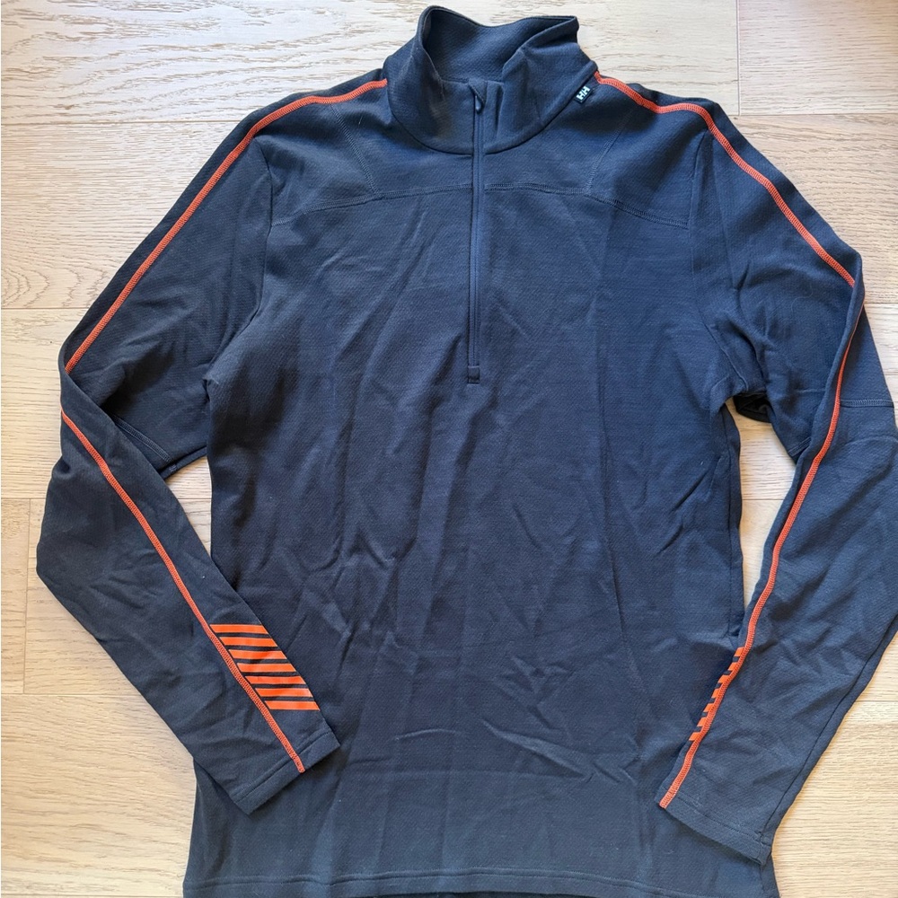 Men's Helly Hansen Quarter Zip Merino Base Layer, Size L
